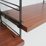 Modular teak string shelving system 1950s