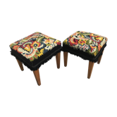 Paire de tabourets Tapissier