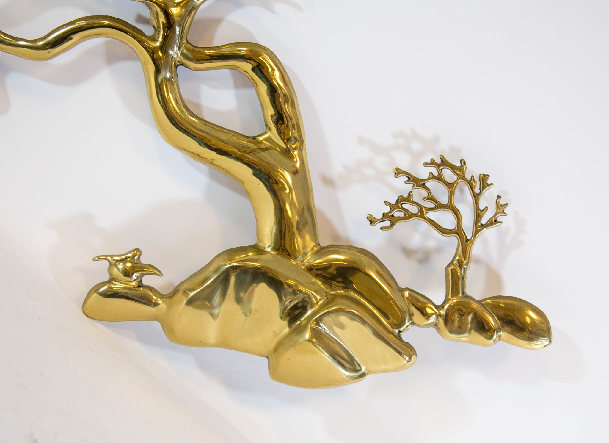Brass wall sculpture