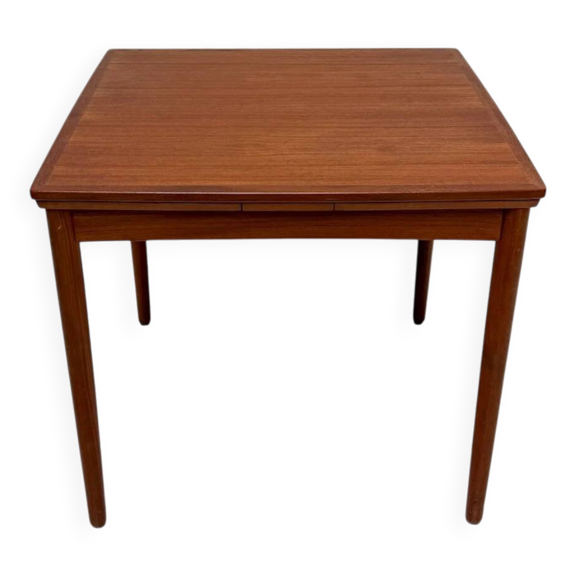 1960s vintage mid-century Danish teak extendable dining table by Poul Hundvad for Hundevad & Co.