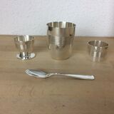 Silver metal Ercuis box, birth or baptism