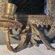 Pair of mirror sconces/candle holders in 19th-century bronze.