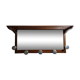 Portemanteau mural en aluminium et bois, 5 patères, de style art déco, 80 cm
