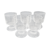 Set of 5 glasses of water vintage wine big foot 60 70