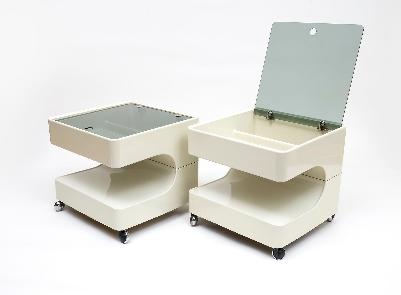 Space age night stands / side tables by Opal, Germany 1970
