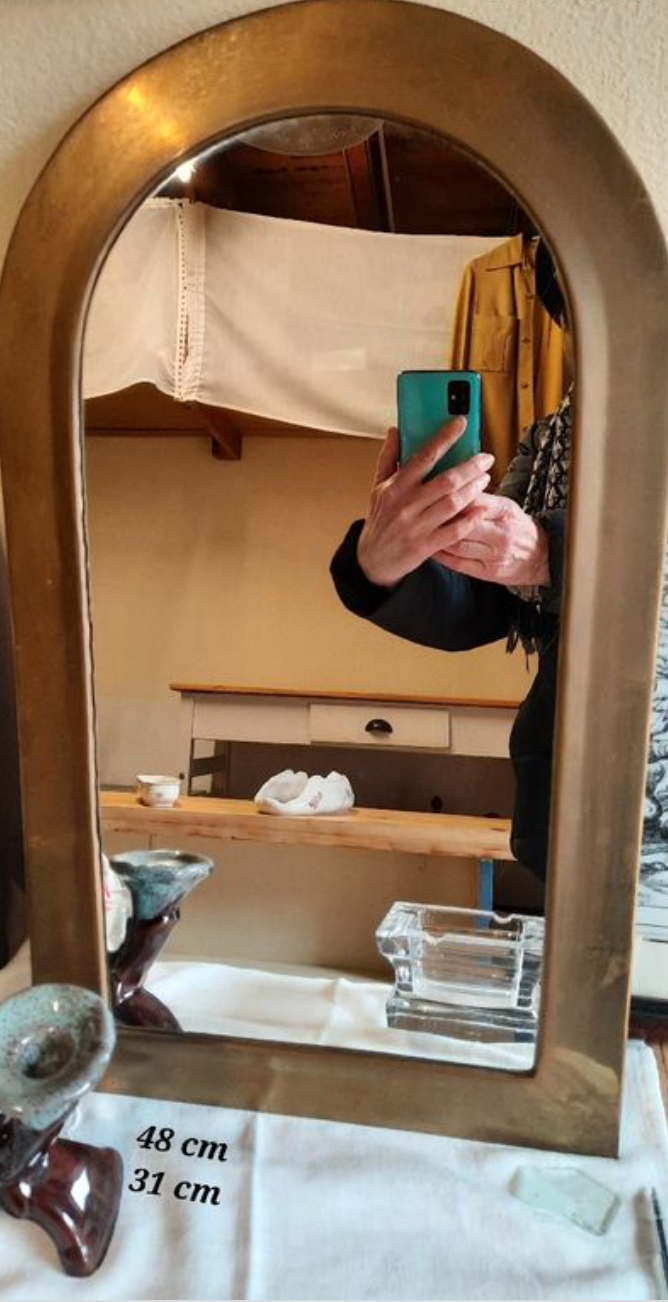 Brass mirror 31X48cm
