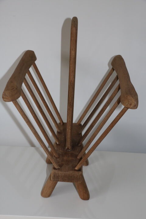 Brutalist magazine holder solid oak A