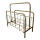 Vintage magazine holder in gold metal