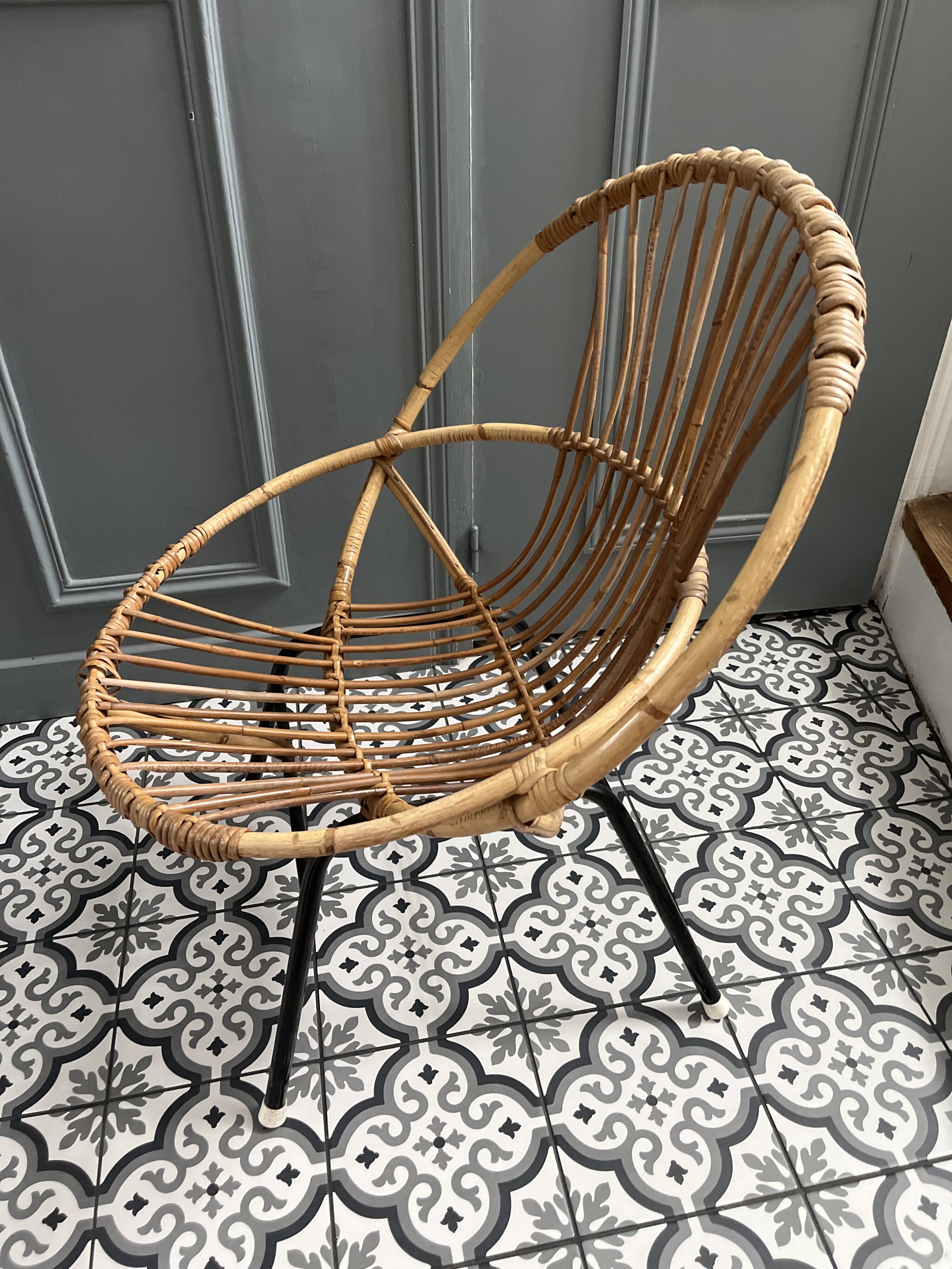 Children's rattan armchair