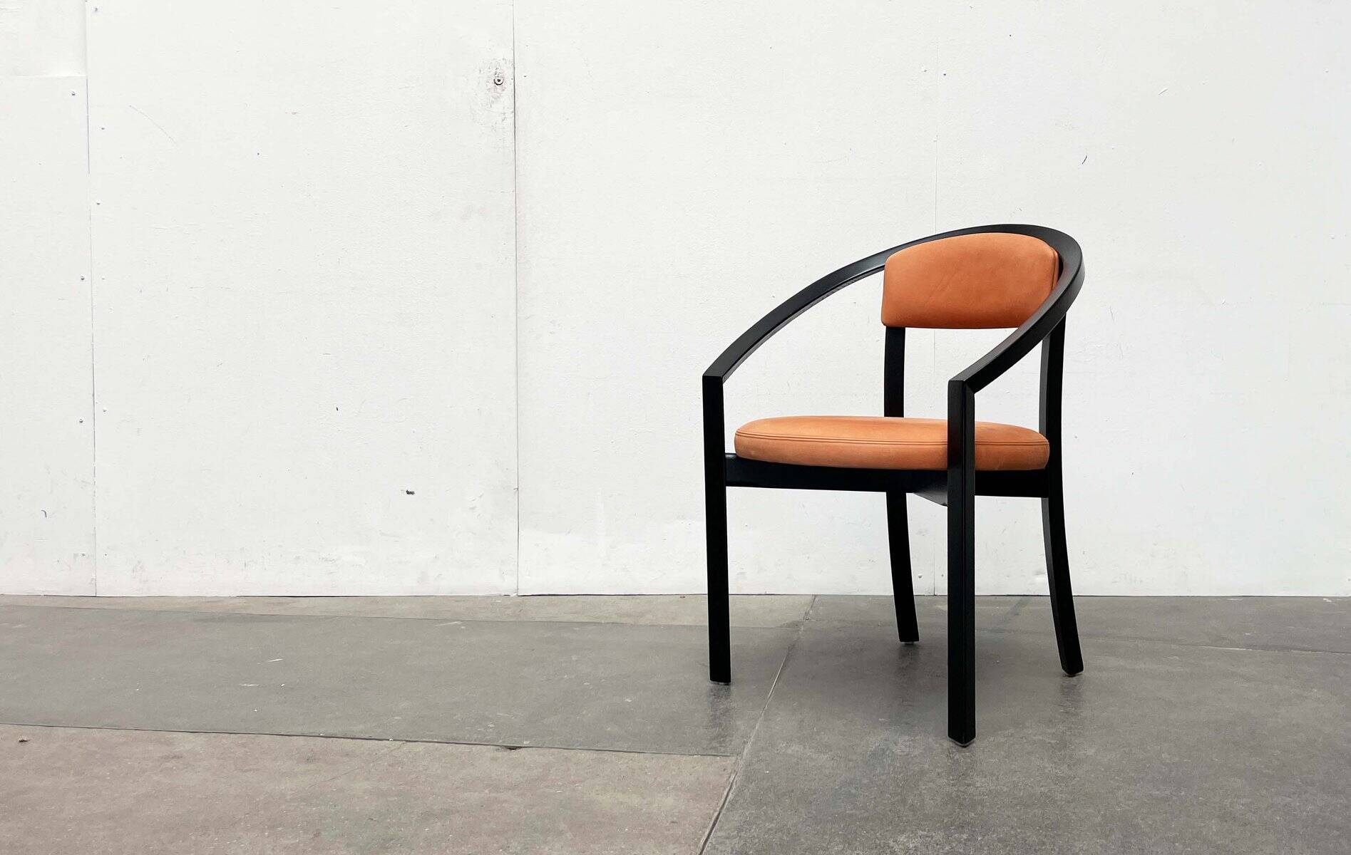 Postmodern German Chair Model Nostro in Leather by Andreas Weber for Rosenthal Einrichtung, 1980s