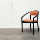 Postmodern German Chair Model Nostro in Leather by Andreas Weber for Rosenthal Einrichtung, 1980s