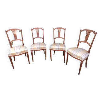 4 old chairs from the early 20th century in mahogany