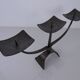 German Brutalist Iron Candleholder, 1960s