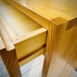 Curled pine desk by Roland Haeusler for Maison Regain circa 1970