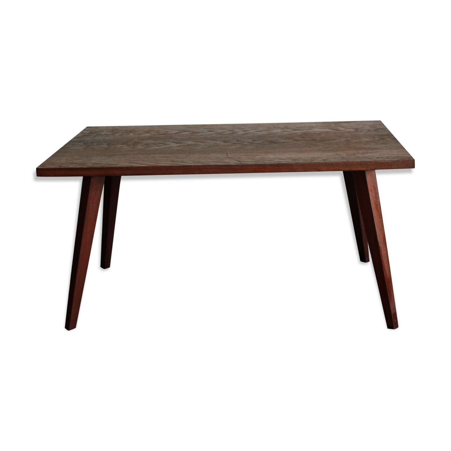 Teak coffee table with compass feet