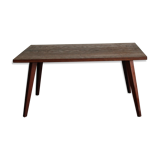 Teak coffee table with compass feet