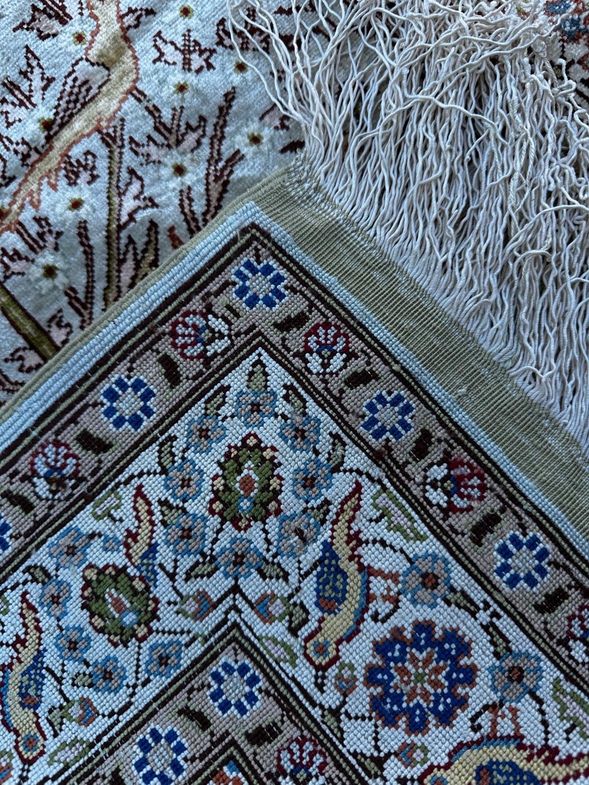 Kayseri pure silk rug 60cm x 120cm