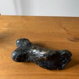 Bronze foot signed S. Gronnier and its plaster print