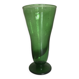 Vase Médicis en verre soufflé travail italien 1960