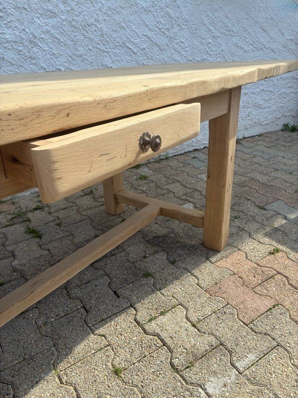 Solid oak farmhouse table