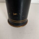 Vintage cigarette holder 1960 dispenser black and gold box - 14 cm