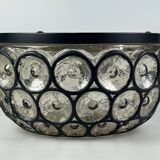 Plafonnier années 60-70 Glashütte Limburg Allemagne verre & métal