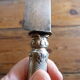 Old meat knife nineteenth century handle silver filled chiseled punch