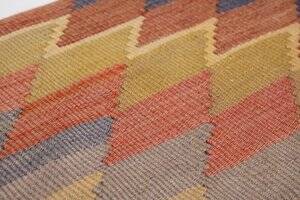 Small kilim ottomans with wooden legs, türkiye, set of 2