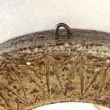 "Sun" mirror in ceramic by André Bodin, 1970s