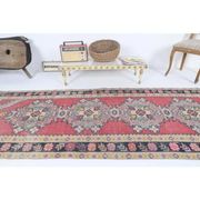 Tapis couloir turc noué à la main des années 1970 99x288