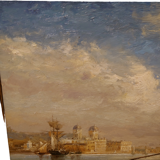 Oil on canvas Venice signed Cristaux 1956