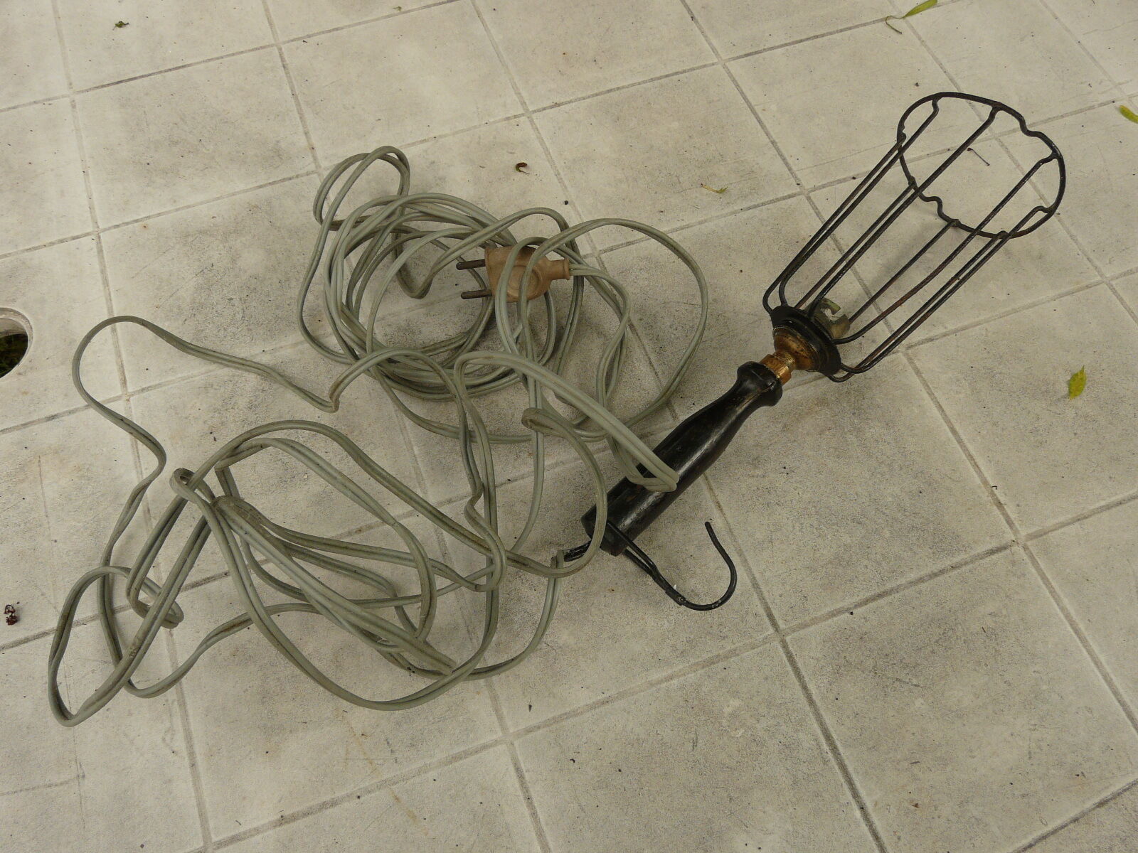 Wood and brass lamp 1930