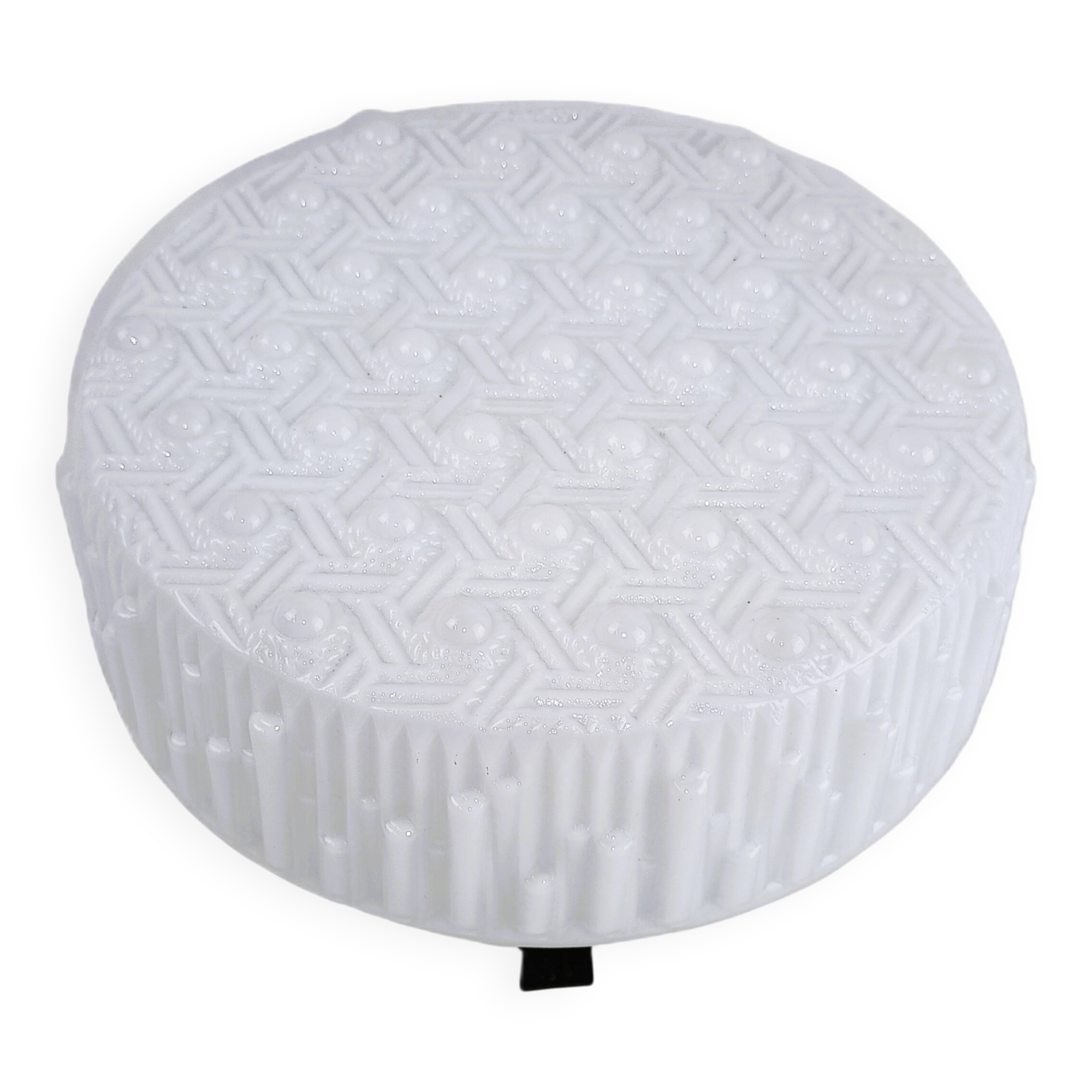 Vintage ceiling light Glashütte Limburg glass 60s