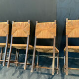 Four straw chairs