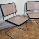 Pair of chairs designed Bauhaus style, 80s, made in Italy