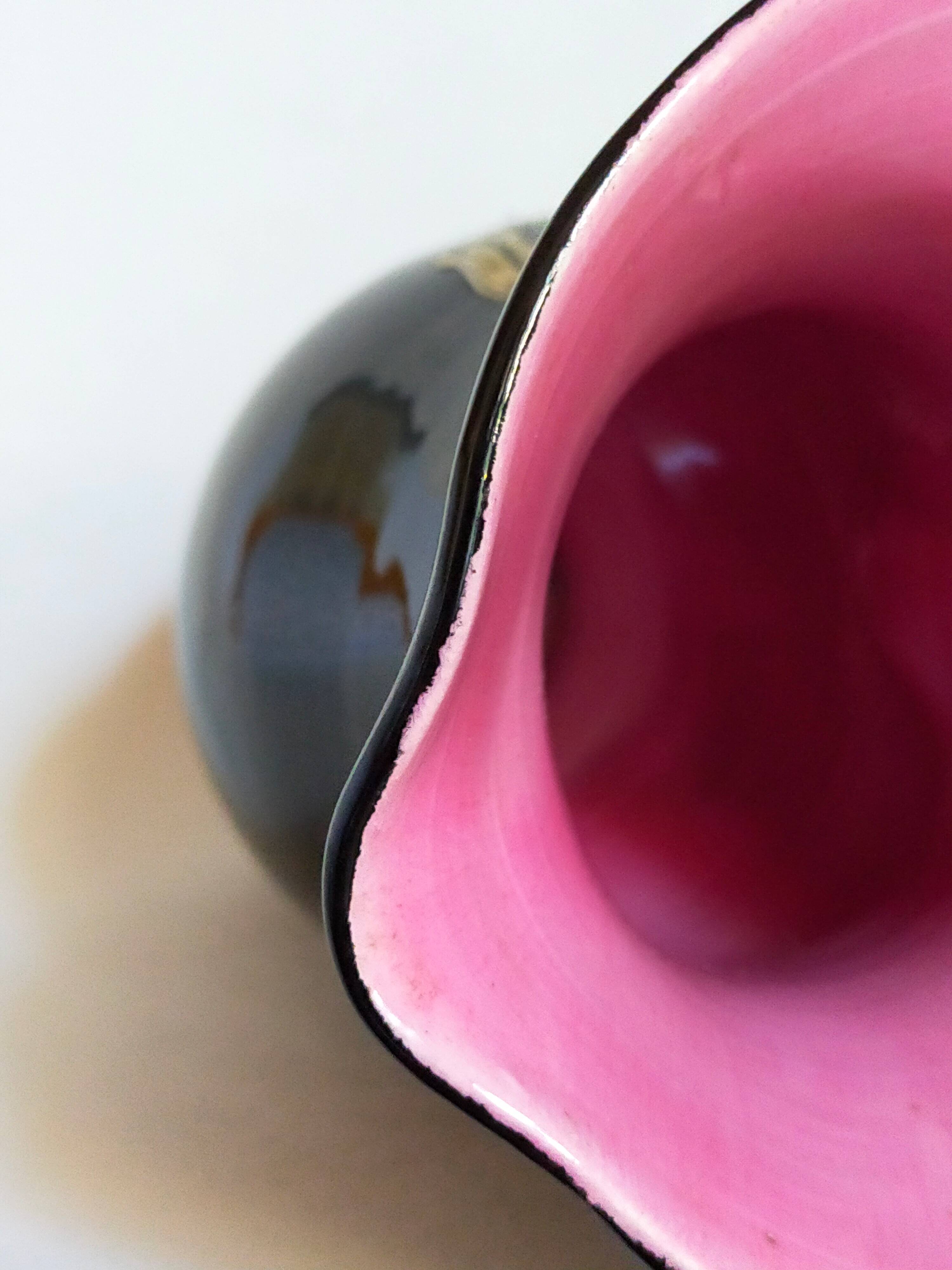 Bicolor pitcher of the Norman Potteries of Louviers 50s