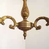 Lustre 3 feux ancien en bronze, France