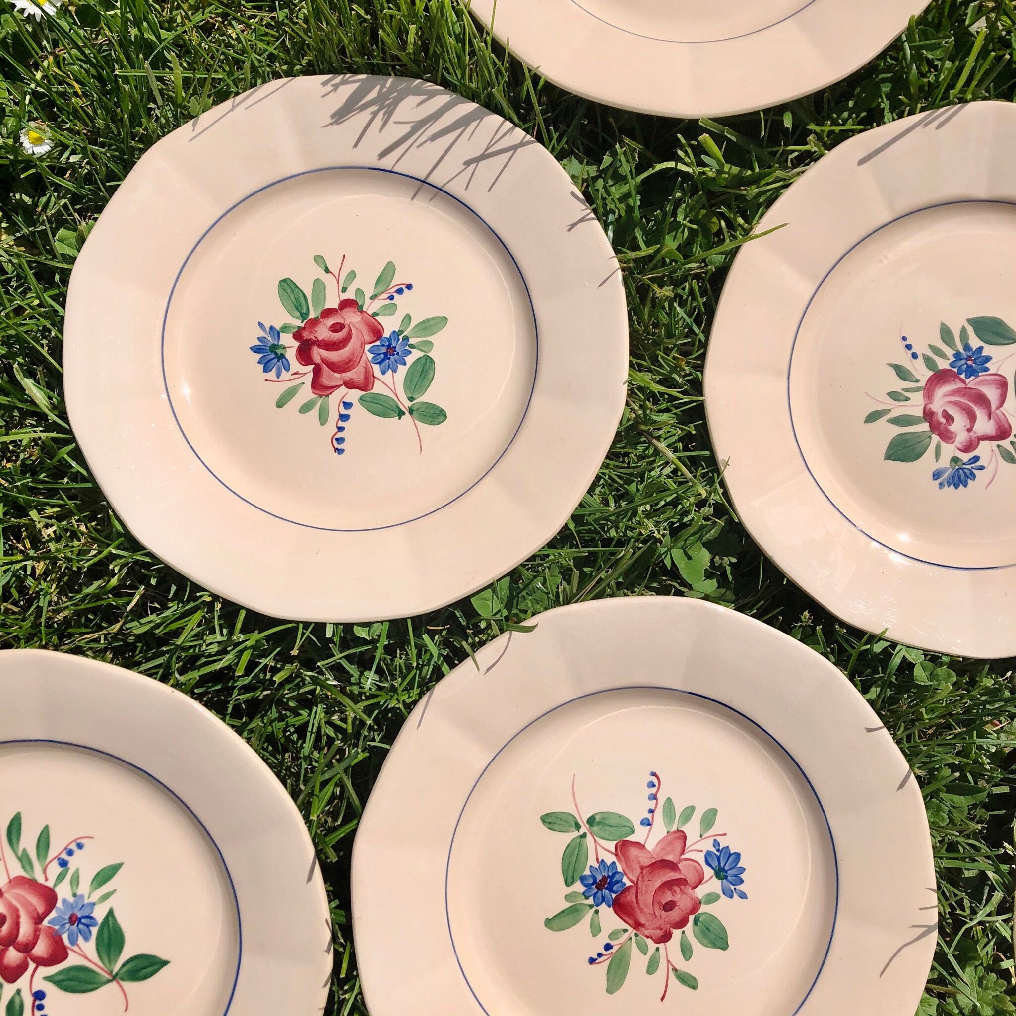 Six plates Digoin Sarreguemines