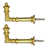 Pair of Louis XVI style coat hooks - gilded bronze