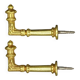 Pair of Louis XVI style coat hooks - gilded bronze