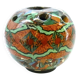 Flower spike in ball shape, glazed ceramic, signed Gerbino Vallauris.