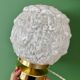 Vintage Art Deco globe table lamp in white Clichy glass