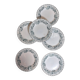 6 flat plates in ironstone - Guadeloupe model