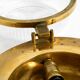 A pair of large, heavy 50s maritime ship wall lamps made of brass and glass