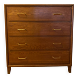 Vintage wooden chest of drawers with 4 drawers