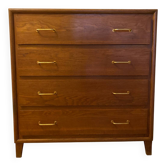 Vintage wooden chest of drawers with 4 drawers