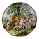 Antique display plate with a mythological subject in majolica, Italy, 19th century.
