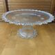 Masserini barocco cake dish cut glass moulded bead row vintage