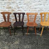 Mismatched bistro chairs