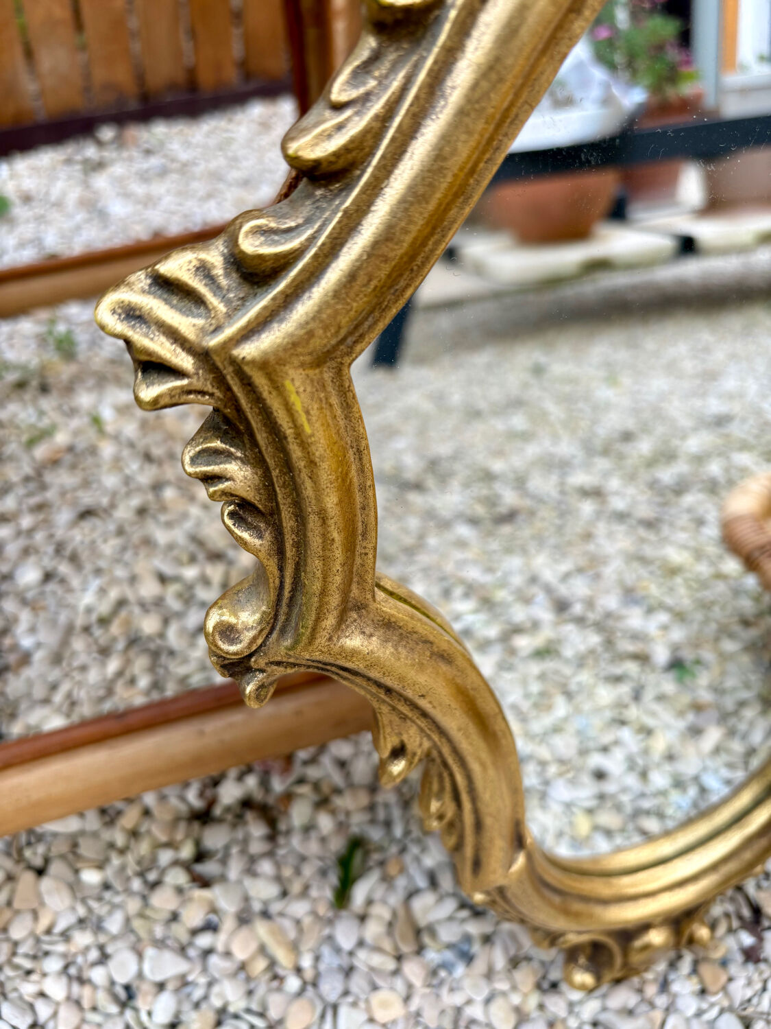 Gilded rococo mirror